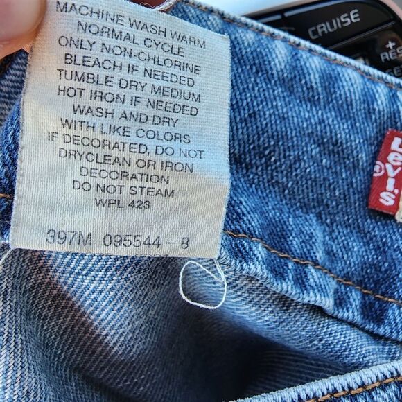 Levis Vintage Y2K RARE HTF Red Tab Sz 7 Groovy Zipper Flare Jeans - Picture 15 of 15